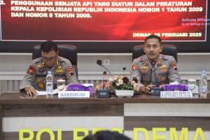 Bidkum Polda Jateng Sosialisasikan KUHP Nasional dan Penggunaan Senjata Api di Polres Demak